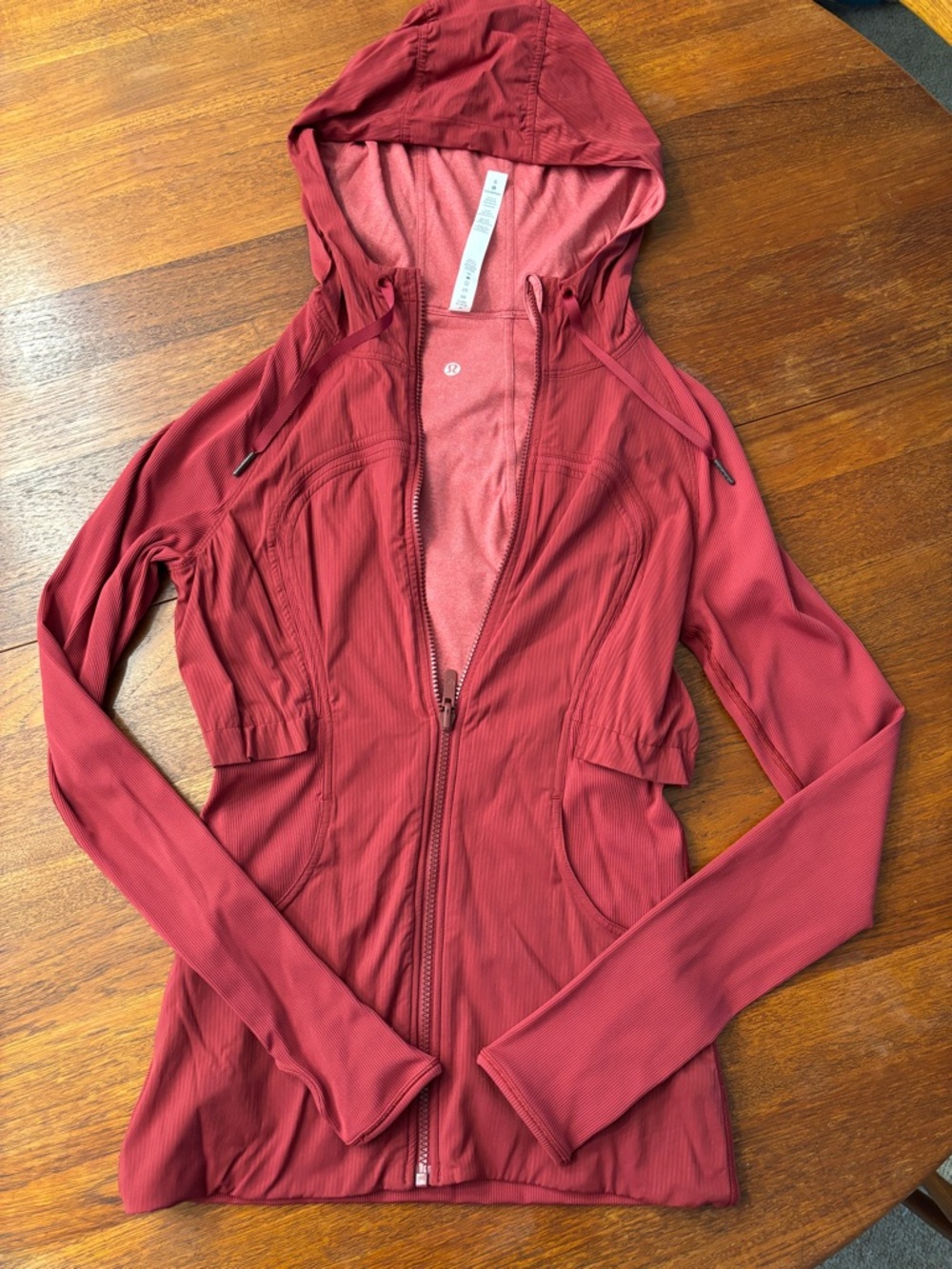 lululemon athletica Brick Red Hooded Zip reversible Jacket